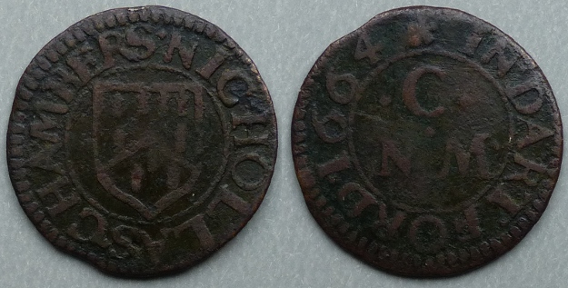 Dartford, Nicholas Chambers 1664 farthing